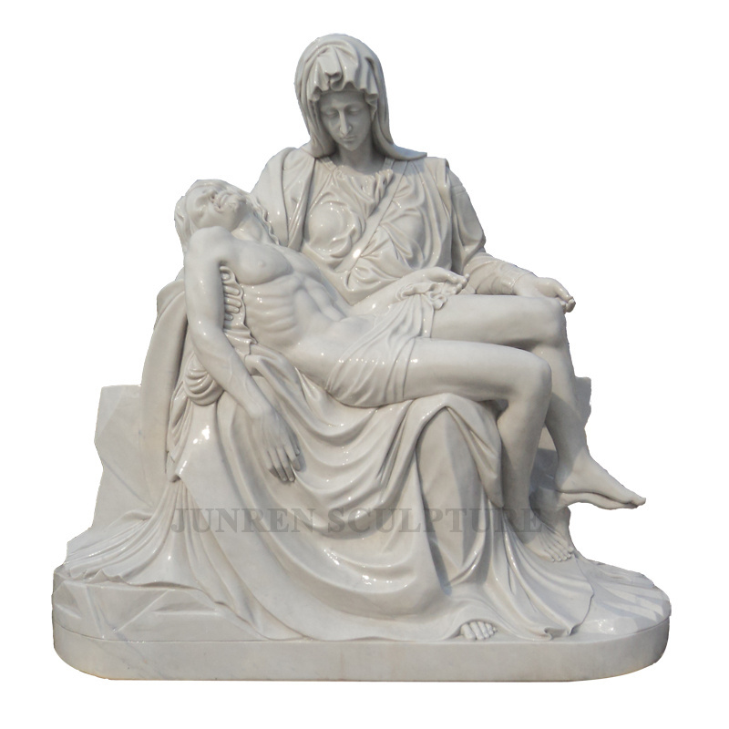 Life Size White Marble Jesus Christ Statue/Mary Statue