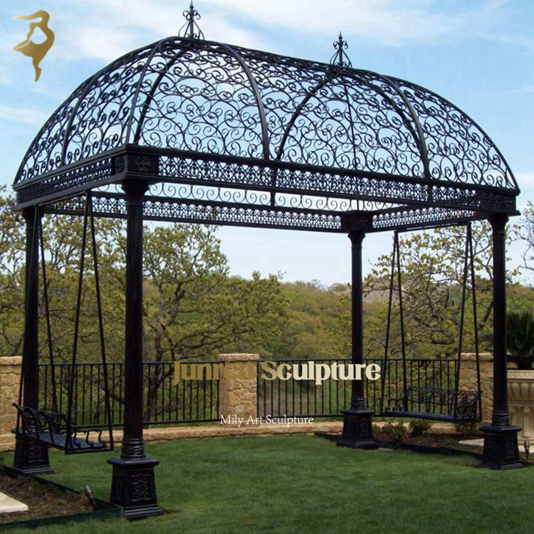 Large Garden Cast Victorian Wrought Iron Gazebo Green House For Sale