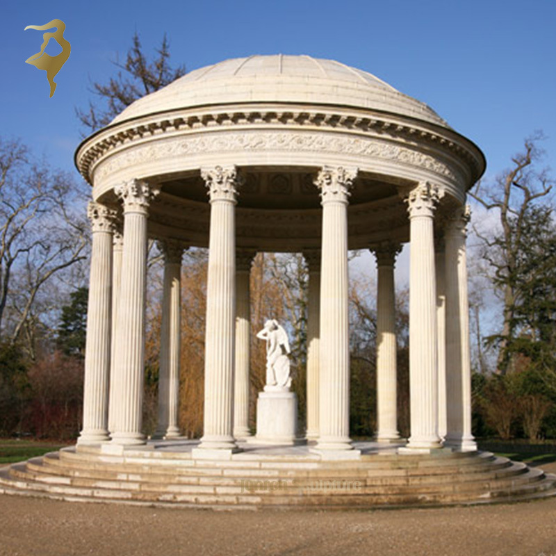 Luxury marble made hand carved garden roman stone gazebo