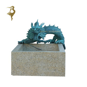 Custom Metal large size new design modern bronze casting dragon fountain sculpture