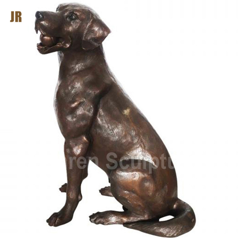 Life Size Art Decoration Metal Craft Bronze Great Danes Dog Statue