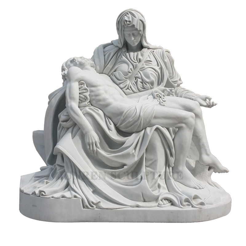 Life Size White Marble Jesus Christ Statue/Mary Statue