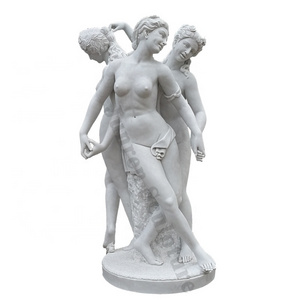 Antique greek goddess marble statue of Three Graces