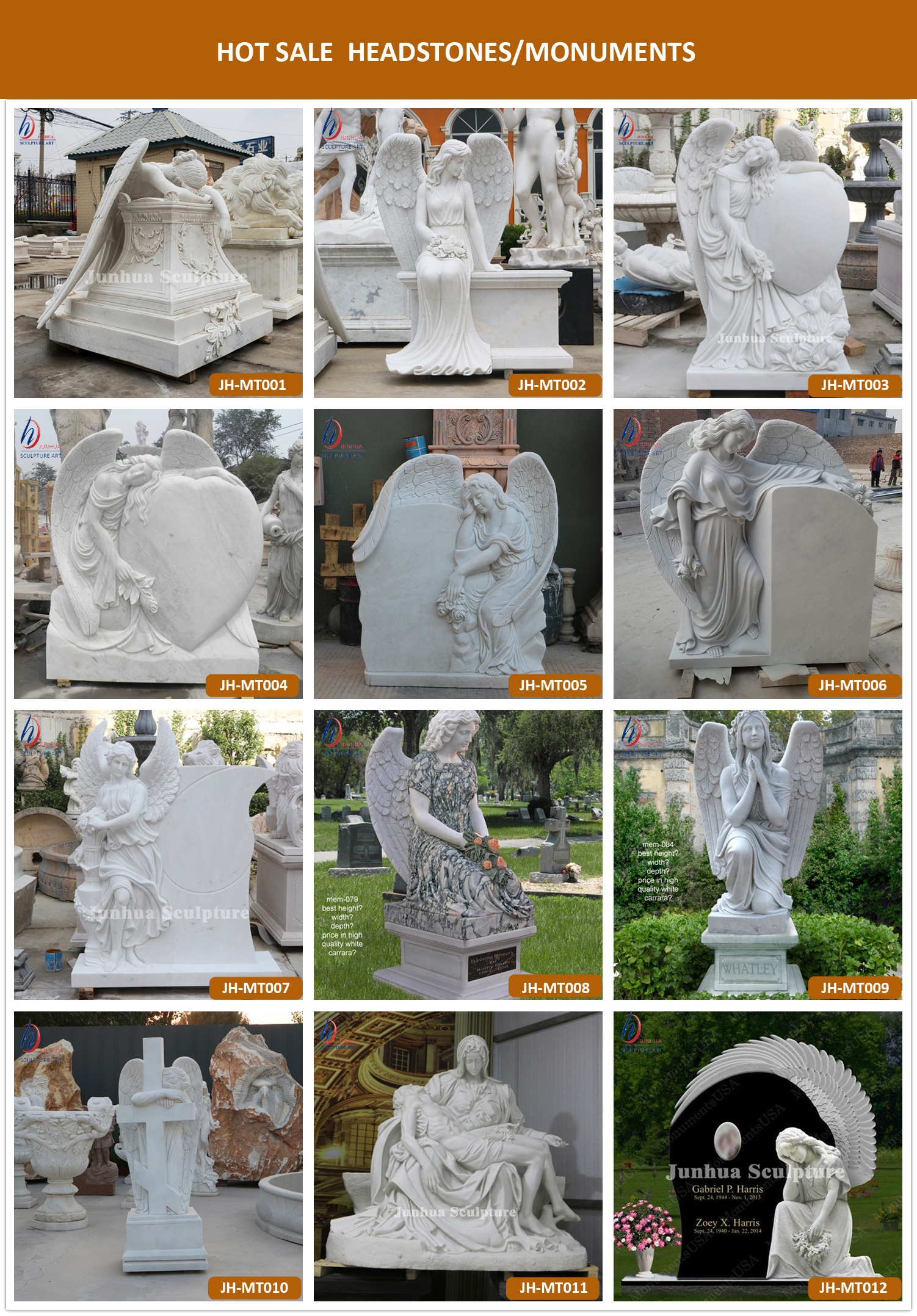 Cemetery China black granite butterfly headstones for graves