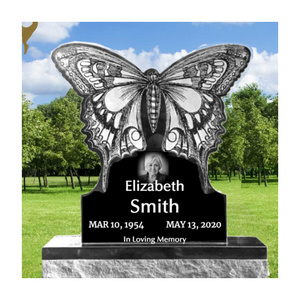 Cemetery China black granite butterfly headstones for graves