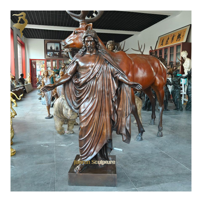 Large Christ Monument Sculpture Large Bronze Jesus Statue Crucifixion Sculpture