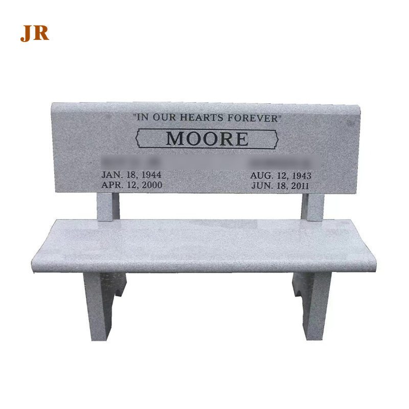 Natural stone black marble memorial benches for sale