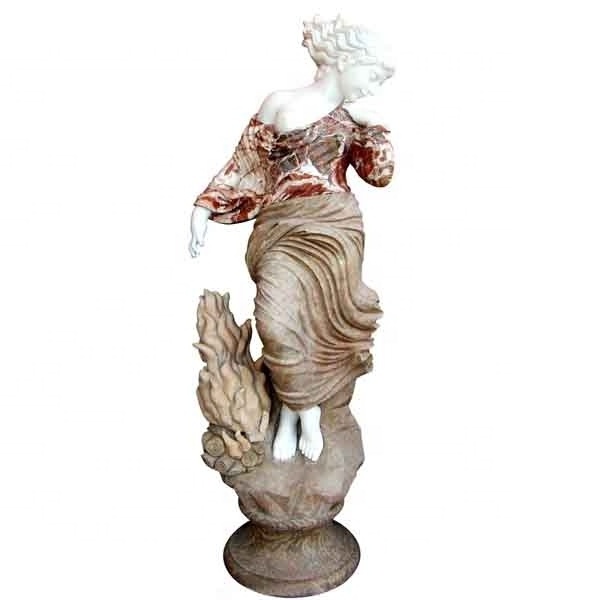 Woman Marble Statue New Hand Made Sexy White Style Modern Natural stone carvings and large sculptures for Sale