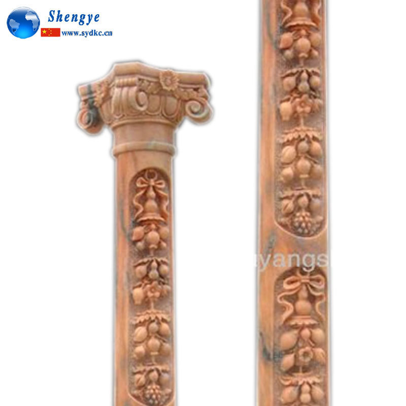 Shengye European Style Marble Granite Column And Pillar Design With Hot Sale