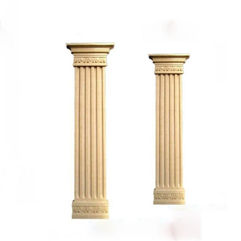 Shengye Outdoor Decoration Stone Natural White and Yellow Marble Pedestal Column Hand Made Pillar