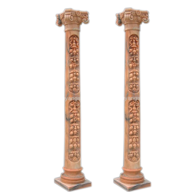 Shengye European Style Marble Granite Column And Pillar Design With Hot Sale