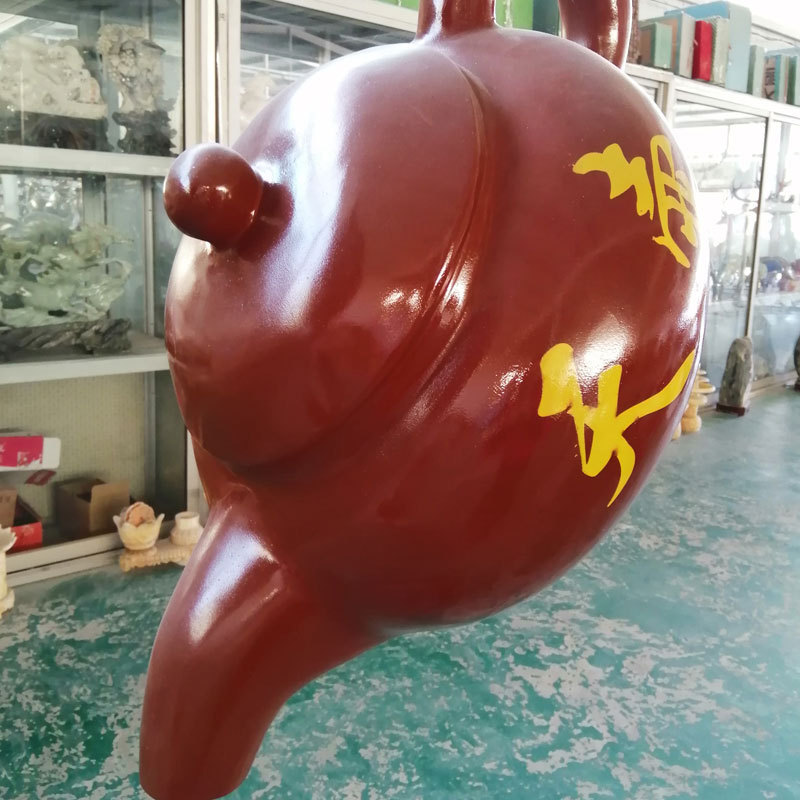 Shengye Modern popular public art decoration large Fiberglass floating teapot fountain sculpture