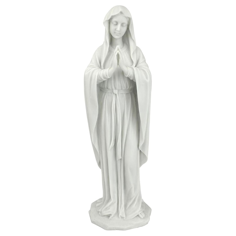 Large Religious Famous Church Sculpture Life Size Natural White Marble  Saint Virgin Mary Statue