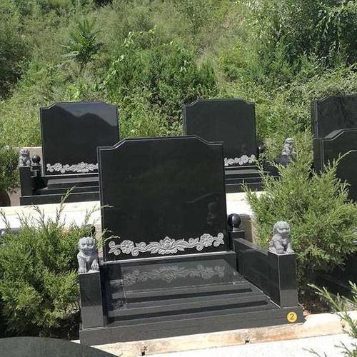 Outdoor Decorative Stone chinese factory hand carved Black Marble Headstone and Monument Grave Stone Carvings and Sculptures