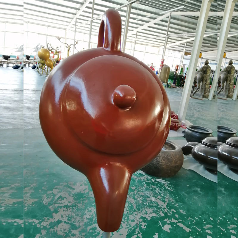 Shengye Modern popular public art decoration large Fiberglass floating teapot fountain sculpture