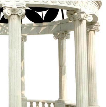 Customizable outdoor decoration manual Natural Stone Marble Decorative Wedding Columns For Sale