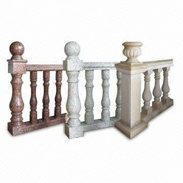 Stone handrail indoor decorative railing modern stair rail