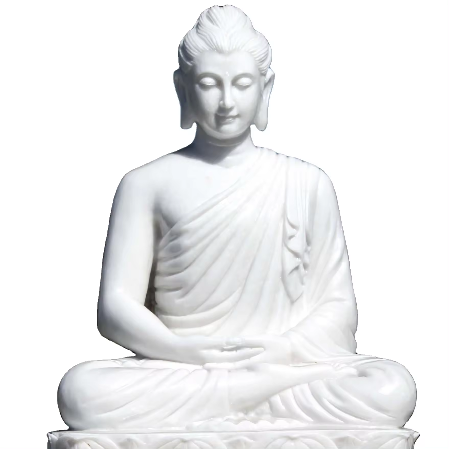 Sheng Ye hand-carved large white marble statues of Hildisai Baba custom statues of Hindu style religious figures