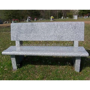 granite bench with backrest