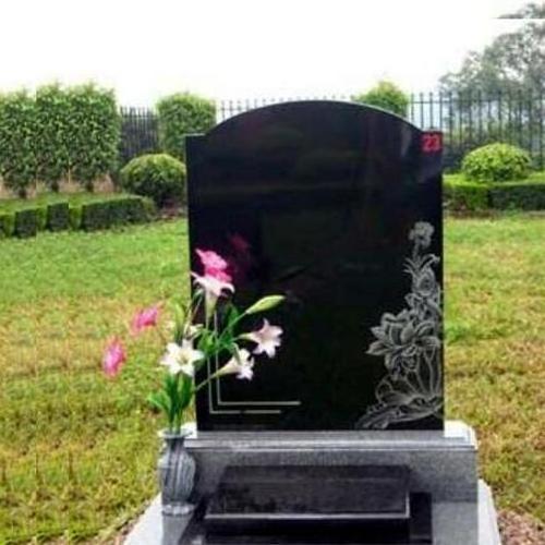 Outdoor Decorative Stone chinese factory hand carved Black Marble Headstone and Monument Grave Stone Carvings and Sculptures