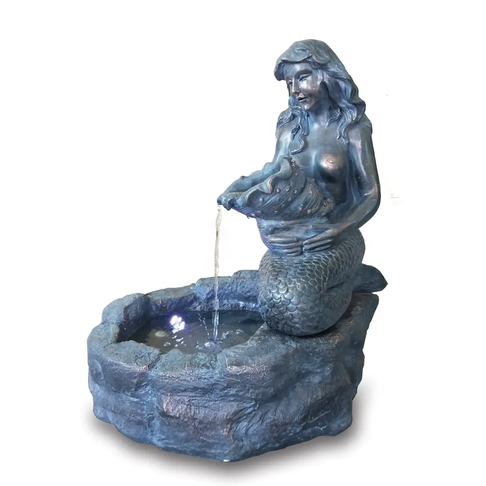 Shengye Natural Marble Water Garden Fountain European Classic Style Funny Kids Playing With A Lady Water Fountain Children