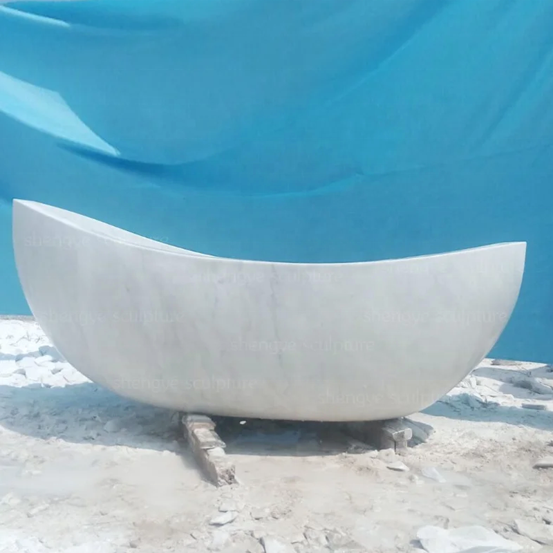 Professional custom star hotel engineering stone bathtub home adult children marble bathtub raw stone bathtub