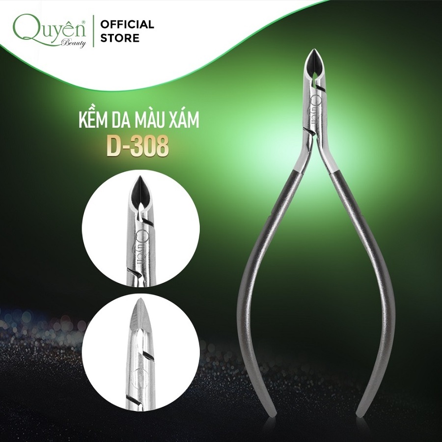 Quyen Beauty Vietnam High Quality D308 Stainless Steel Gray Colored Nail Supplies OEM Cuticle Nipper Nail Clipper