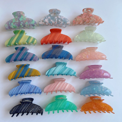 10cm Cellulose Acetate Hair Claws Clips Tortoise Shell cellulose acetate Celluloid Hair Jaw Clips Hair Clamp for women