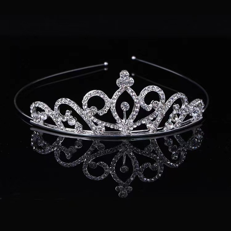 Crystal Flower Pageant Tiaras Party Custom Headpieces Head Birthday Kids Crown cheap beauty pageant tiara