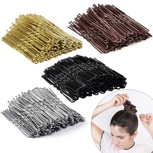 Wholesale bobby pins black bobby pins for hairs team bride hair clips u-shaped bun hair pins