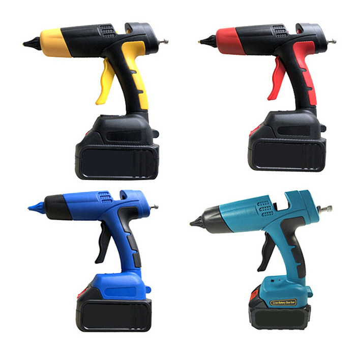 OEM Cheap Power Tool  100W Electric Rechargeable Lithium Cordless Hot Melt Glue Gun