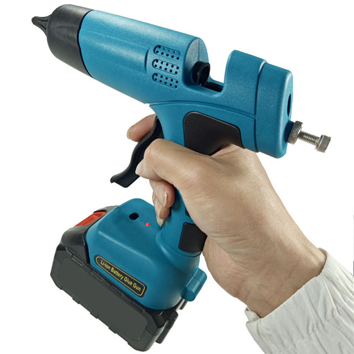 OEM Cheap Power Tool  100W Electric Rechargeable Lithium Cordless Hot Melt Glue Gun