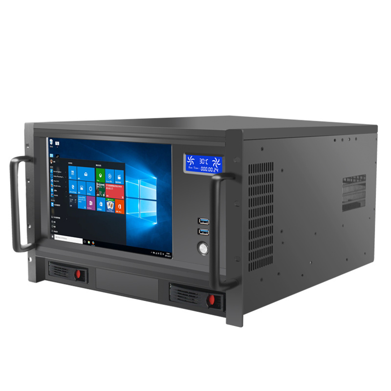 12 gpu EEB ATX server case 6u with touch lcd screen aluminum server chassis with 12 pcie slots