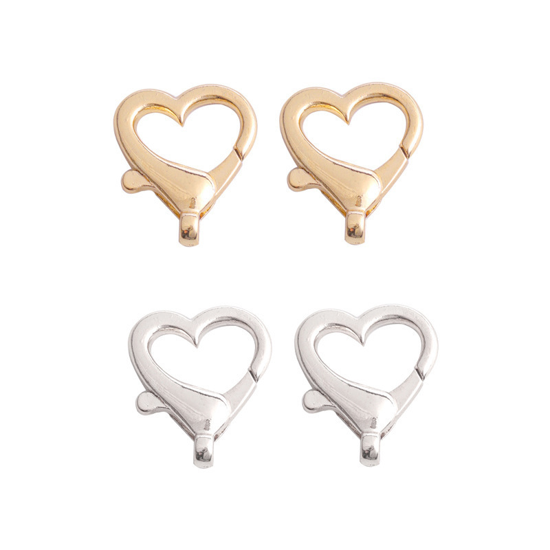 10pcs/bag 26*21.5mm Alloy  Heart Shape Lobster Clasp Hooks Necklaces Bracelet Chain Connectors