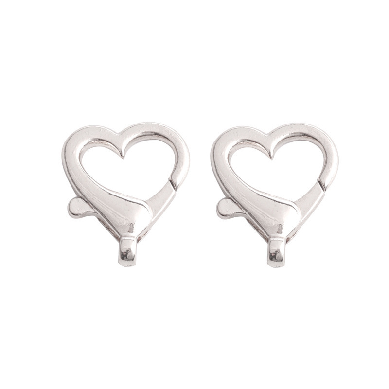 10pcs/bag 26*21.5mm Alloy  Heart Shape Lobster Clasp Hooks Necklaces Bracelet Chain Connectors