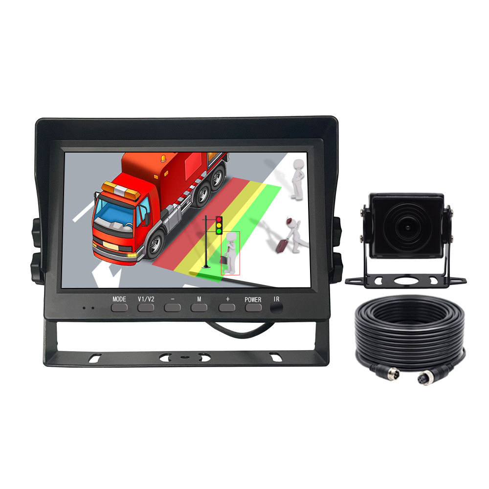 AI Backup Camera Vehicle Blind Spot Detection  for Bus IP68 Battery Identify Pedestrians Vehicles With Sound-light Alar System