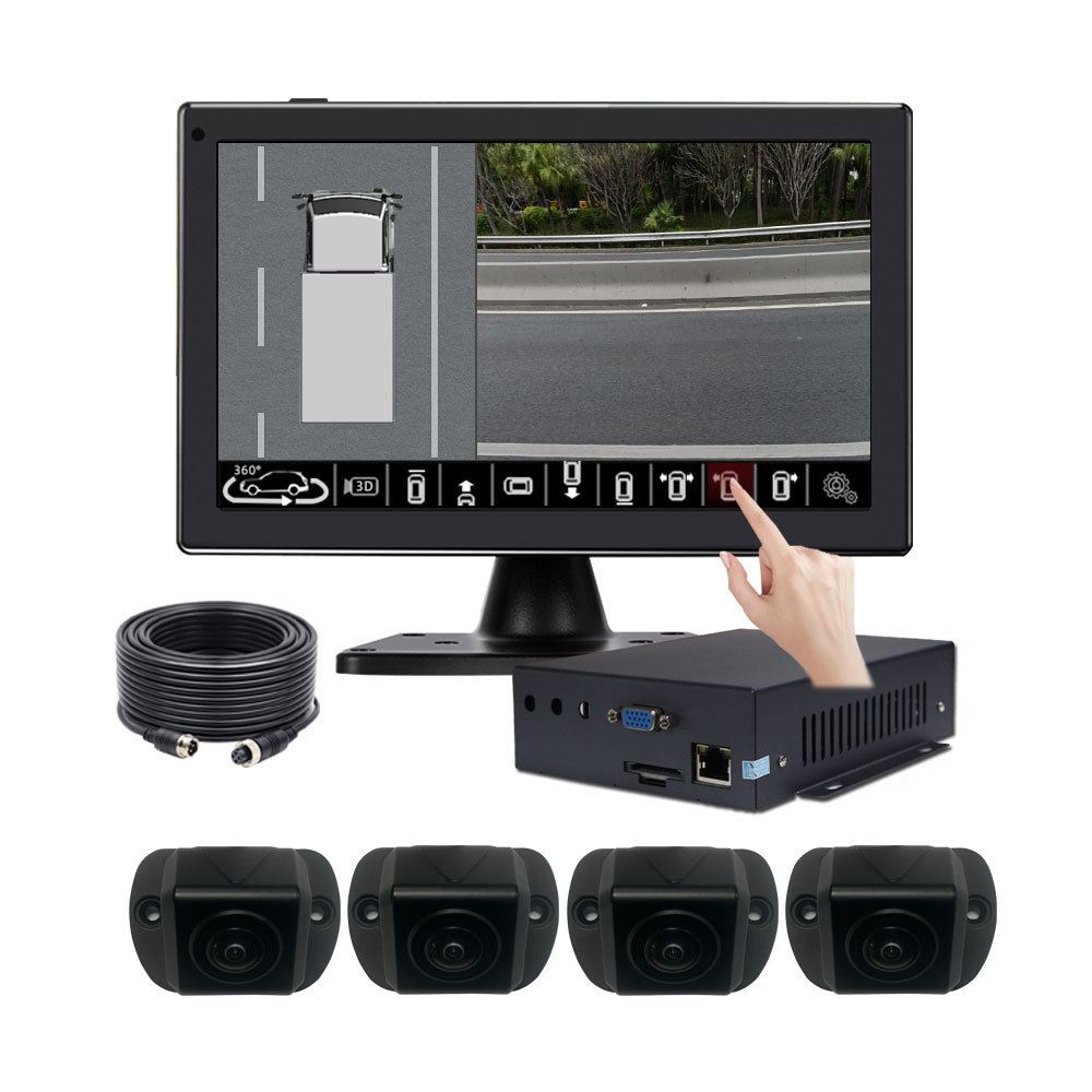 HD 3D 360 degree Truck surround bird view vehicle camera system 4 car camera for truck bus wholesale waterproof