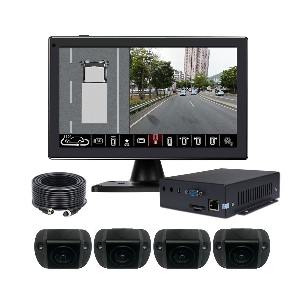 HD 3D 360 degree Truck surround bird view vehicle camera system 4 car camera for truck bus wholesale waterproof