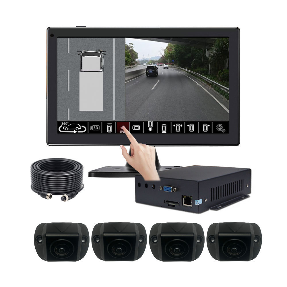 HD 3D 360 degree Truck surround bird view vehicle camera system 4 car camera for truck bus wholesale waterproof