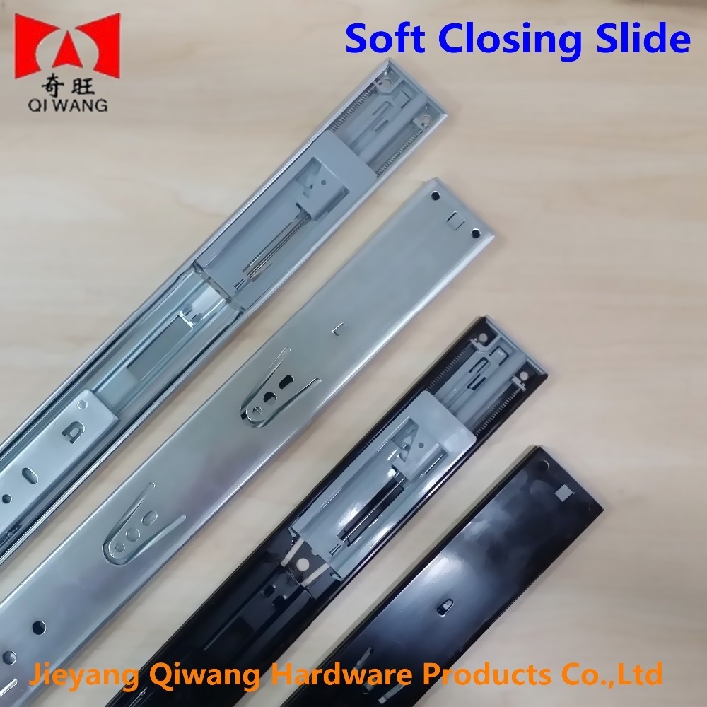 Kitchen Cabinet Parts Soft Closing Telescopic Drawer Slide For Kitchen Furniture