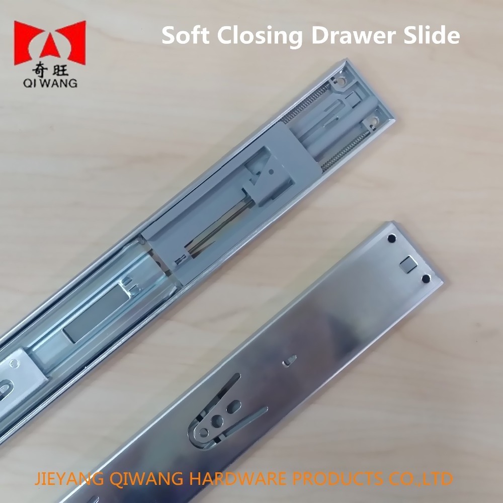 Kitchen Cabinet Parts Soft Closing Telescopic Drawer Slide For Kitchen Furniture