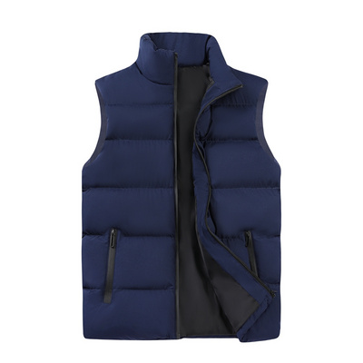 Custom Winter Warm Stand Collar Men's Windproof Lightweight Sleeveless Jacket Gilets Vest Jacket Men's Vests