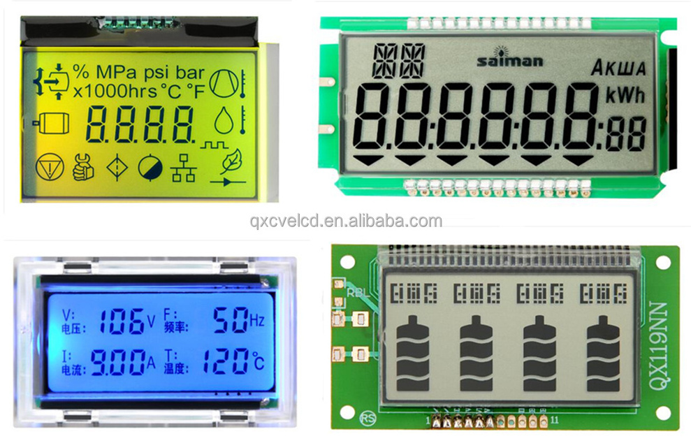 Cheap price custom segment lcd display segment displays screen HTN Positive 5V no controller no backlight 7 segment lcd display