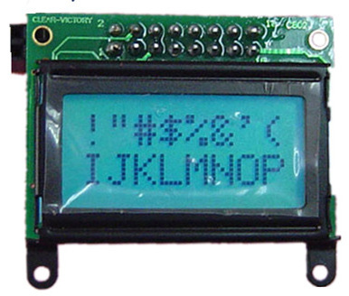 mono character lcd module 16 pin 8-bit parallel interface 8x2 micro lcd display