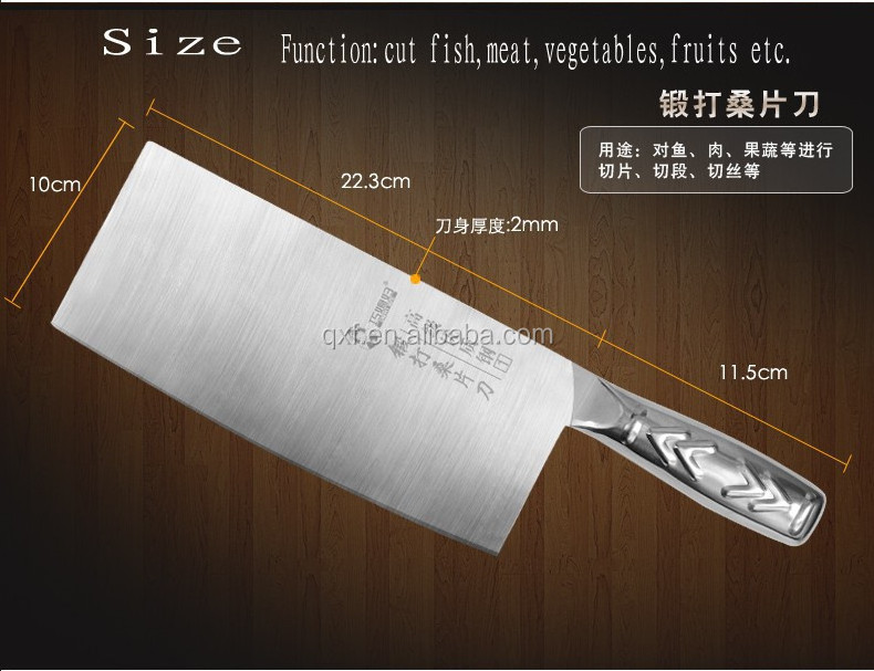 Hot Sale Stainless Steel Kitchen Knife Chopper Butcher Knife Chinese Meat Cleaver Knife