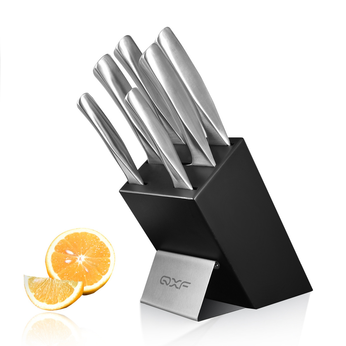 Hot Sale High End Kitchen Stainless Steel Non-slip Wooden Knife Stand Pine Wood Knives Holder Knife Block