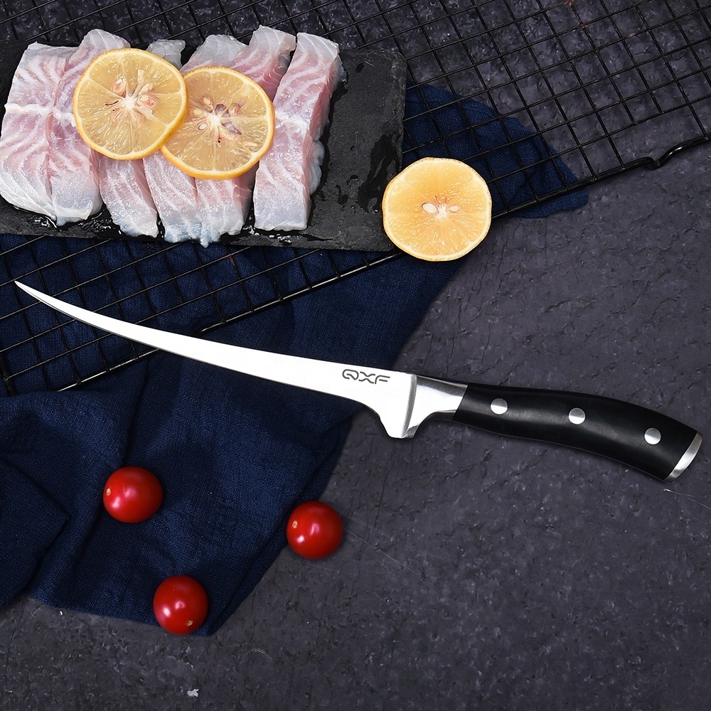 Professional 7 Inch Stainless Steel Non-Slip ABS Handles Razor Sharp Japanese Boning Fish Filleting Fillet Knife