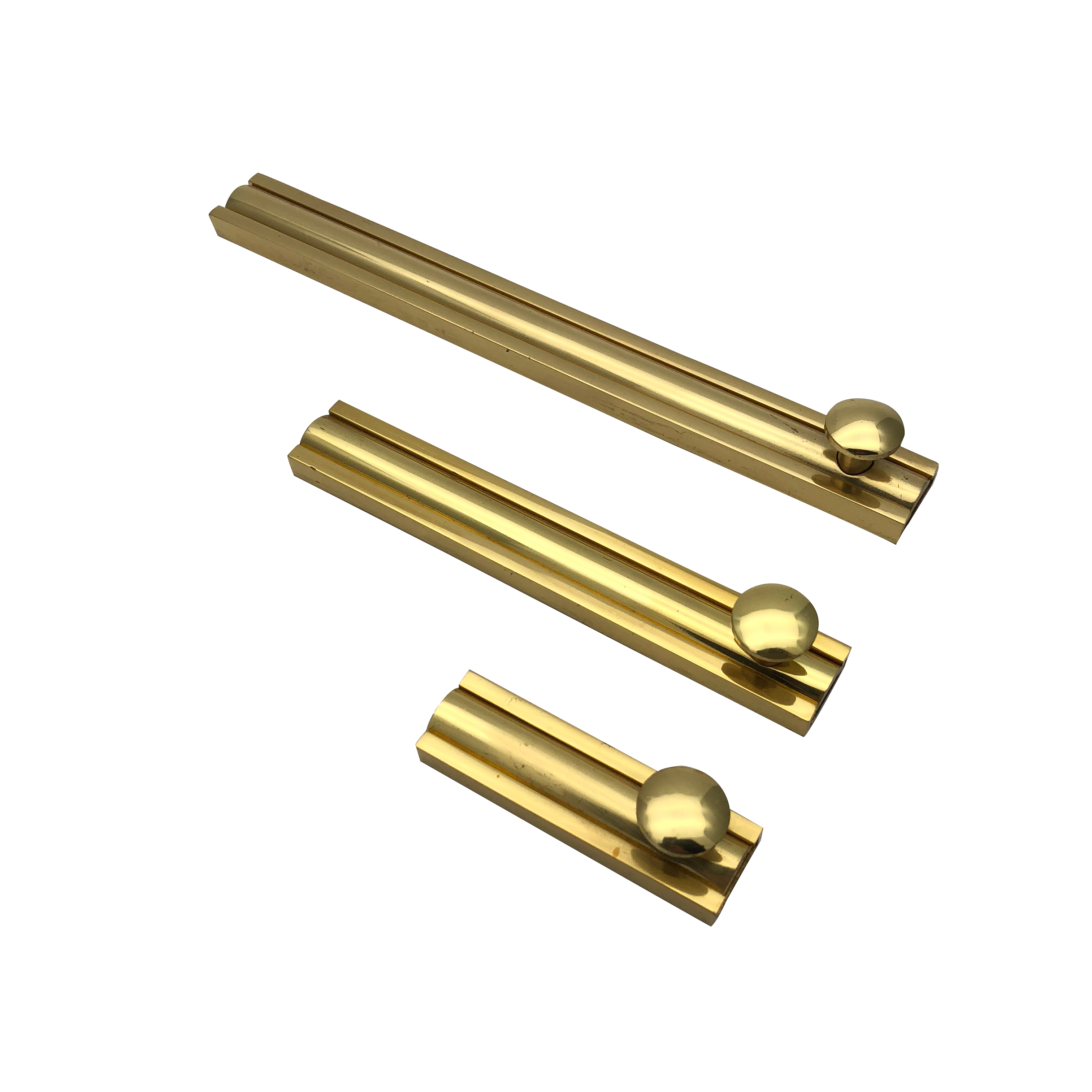 Brass door bolt heavy duty glide slide surface cupboard lock