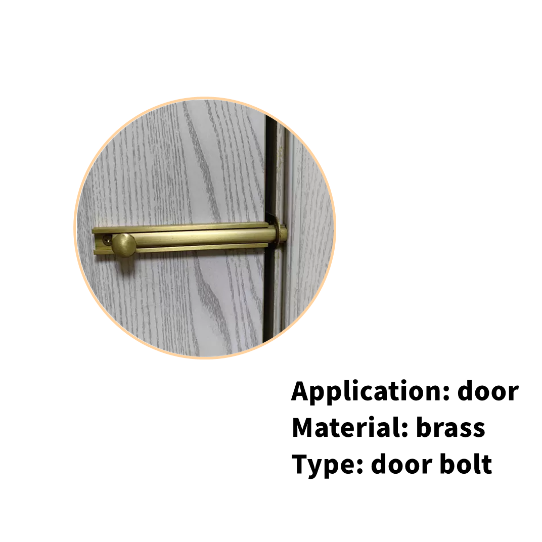 Brass door flush bolt solid brass flush safety door catch latch door lock bolt cabinet cupboard surface high quality hardware