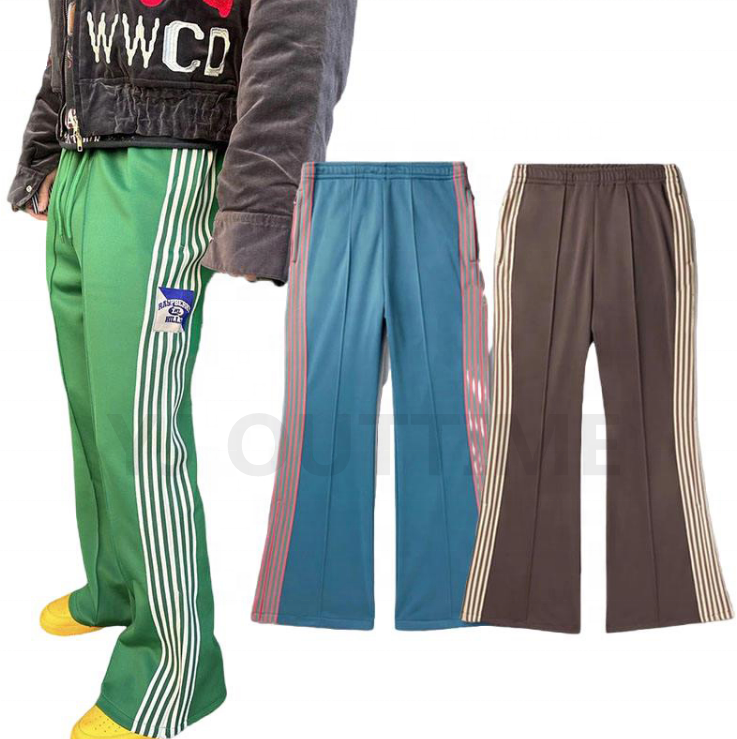 Wholesale Heavyweight Loose Wide Leg Baggy Sweat Pants Custom Color Logo Printed Flared Stacked Sweatpants Men